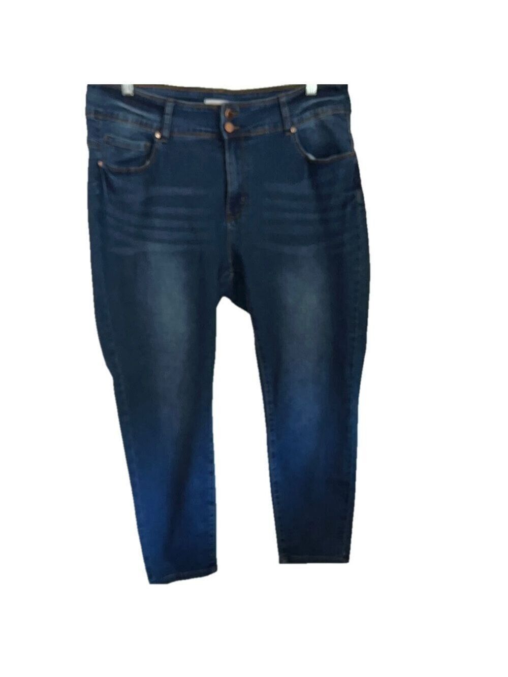 Blue Savvy Jeans, Size 22, Ankle Jeans with Faded Look, New Condition